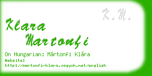 klara martonfi business card